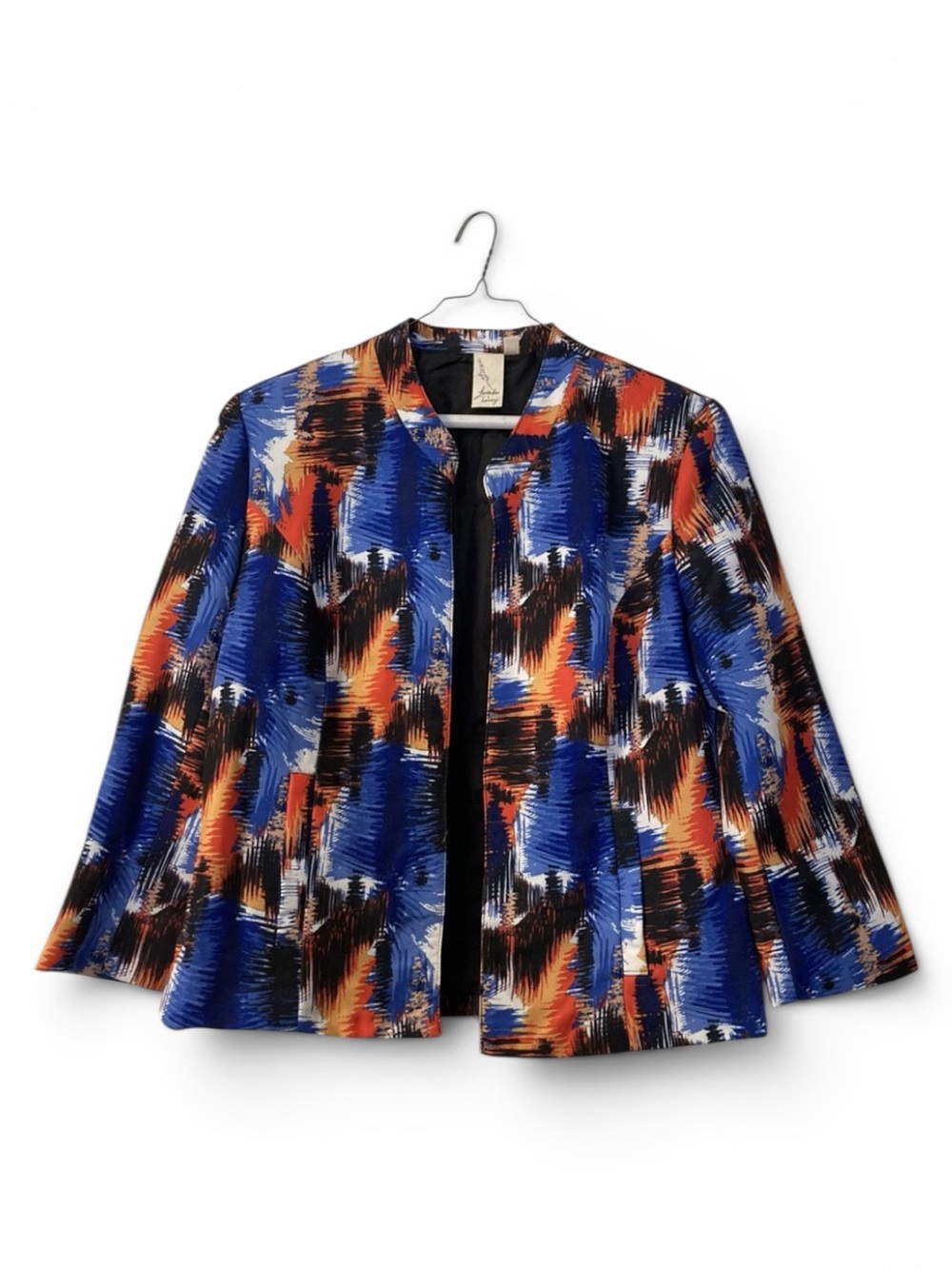 Women’s Lavender & Honey Orange & Blue Open Jacket S (shoulder pads)